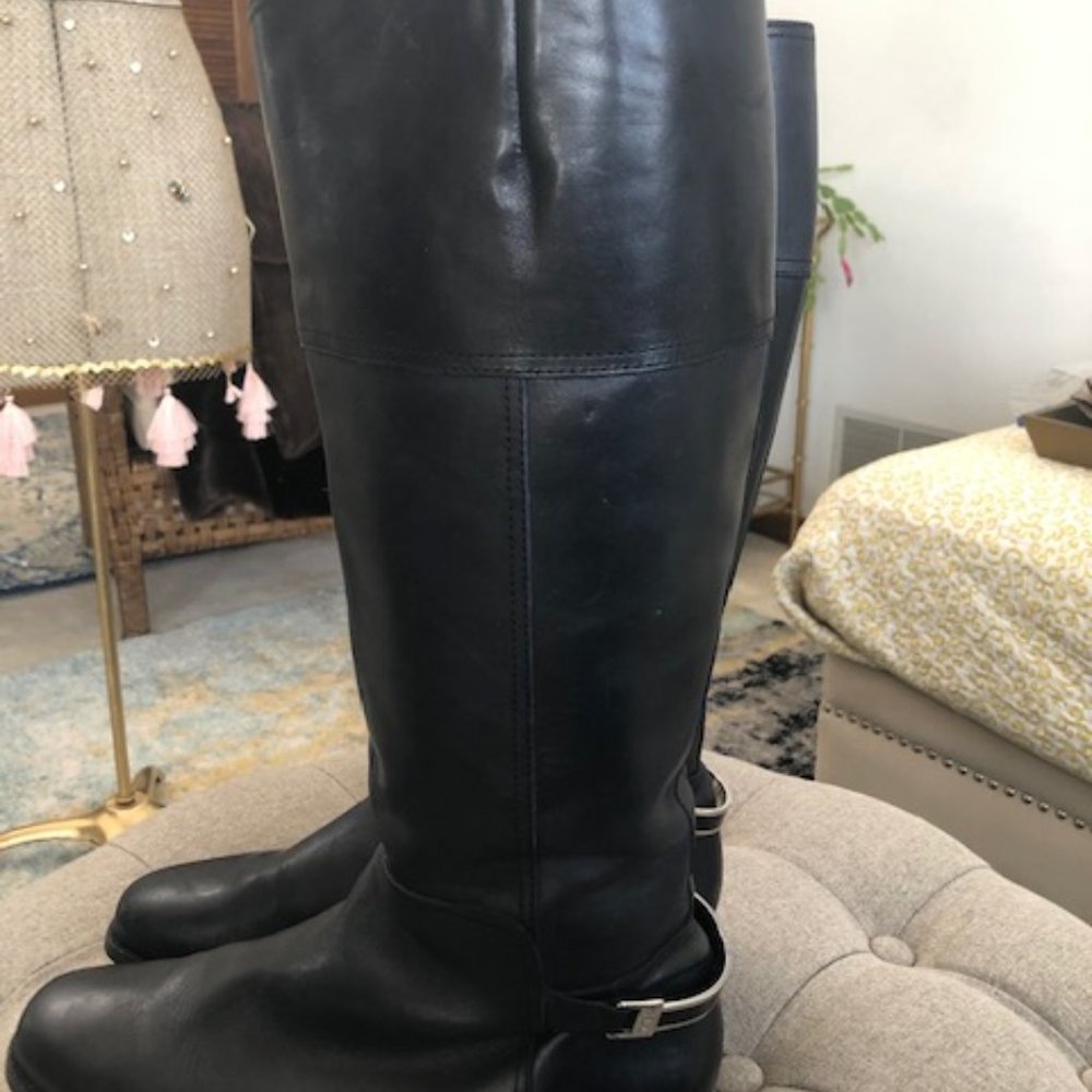 Ralph Lauren Black Leather Boots